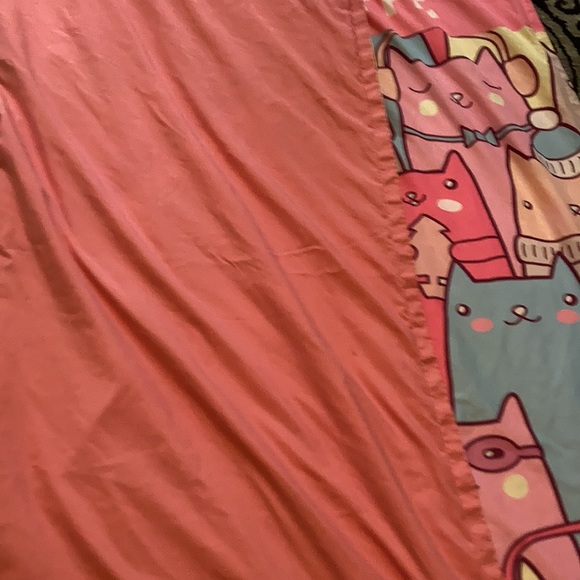 Anime Cats Bedding Cats Kittens Anime Animated Girls Pink Duvet